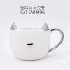 Cat-ear mugs, ceramic breakfast cups, couple cups, cat-ear gilded cups details Picture